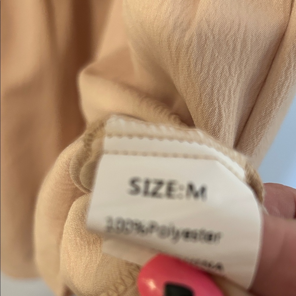 Elegant Tan Ruffle Dress - Picture 3 of 3